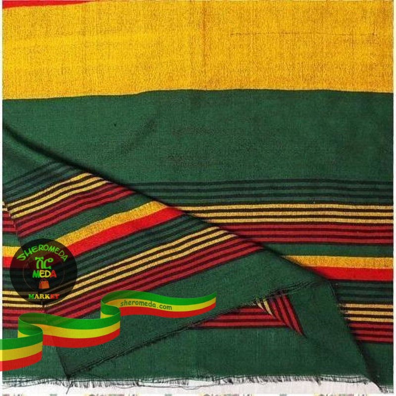 Green Ethiopian Modern Flag Textile