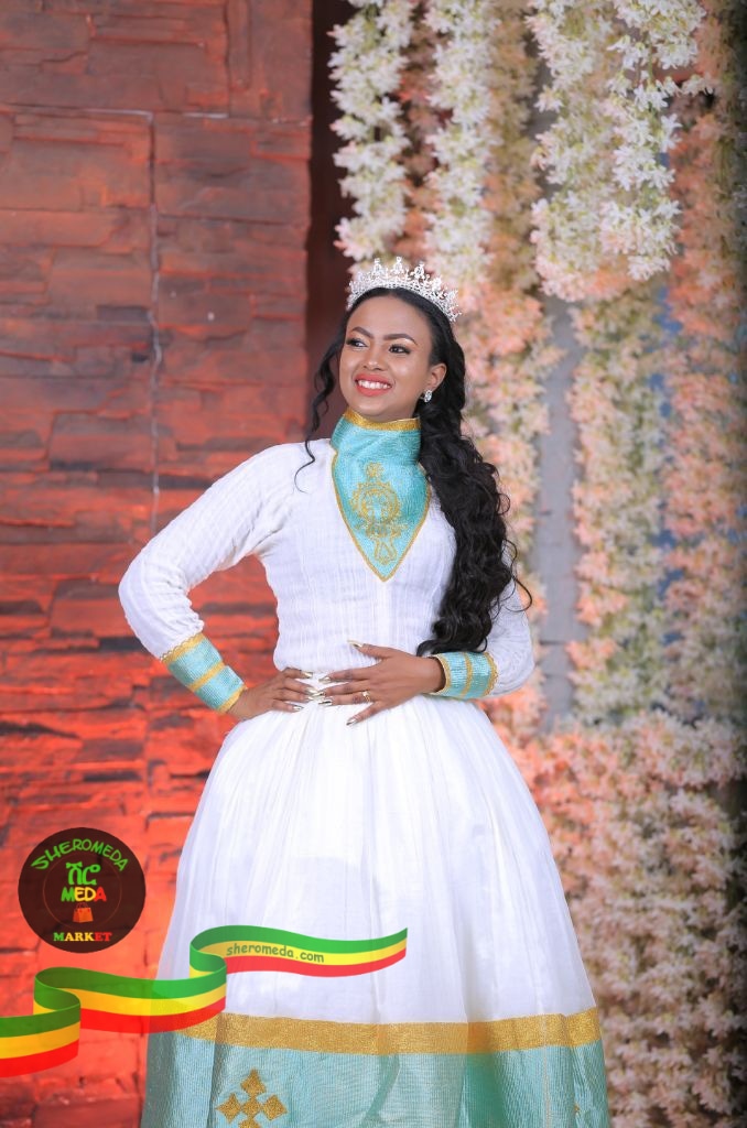 Handmade sky blue habeshan dress Handmade sky blue habeshan dress