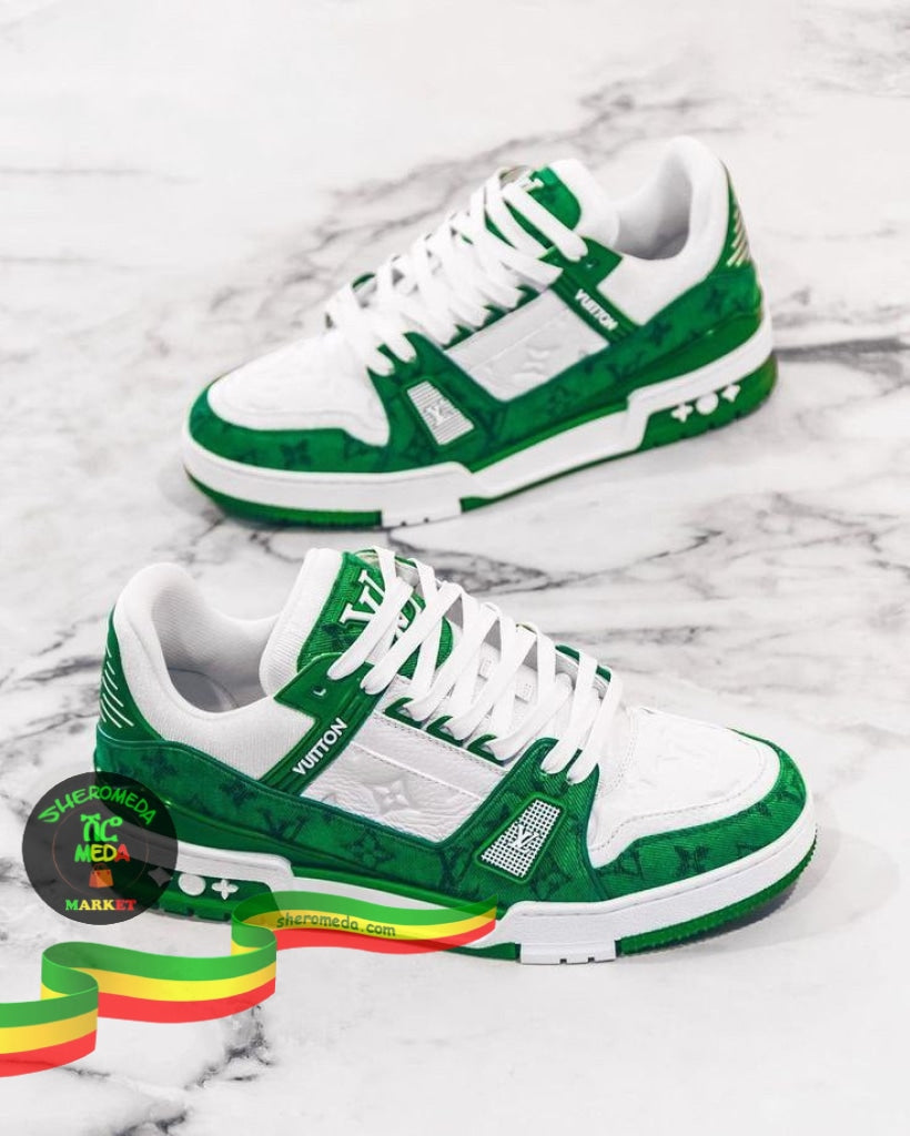 green louis vuitton shoes