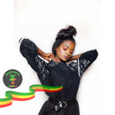 Black Coat With Hand Embroidery Details + Leather Belt