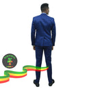 Blue Black Vintage Suit For Men