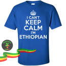 Blue keep calm I'm Ethiopian shirt Shirt Sheromeda.com 