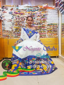 Blue Mixed Negest Style Dress