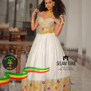 Bridal white dress (Mukash) Selam Tekie clothing, Atlas graze plaza, Addis Ababa 
