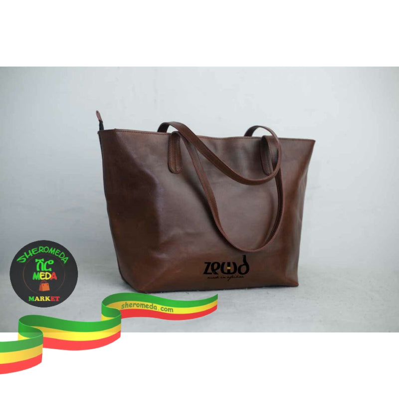 Brown Leather Bag Made By Zewd Design. Bag
