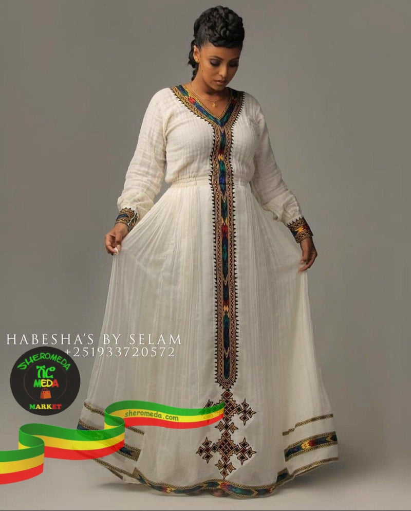 Simple Ethiopian Traditional Dress Habesha Fashionable, 46% OFF
