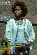 Cotton Hand Woven Unisex Overcoat