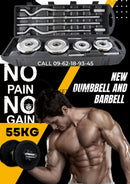 Dumbbell And Barbell 55Kg Or 50Kg Marketplace
