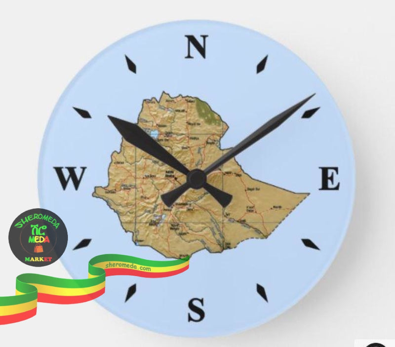 Ethiopia Map Clock