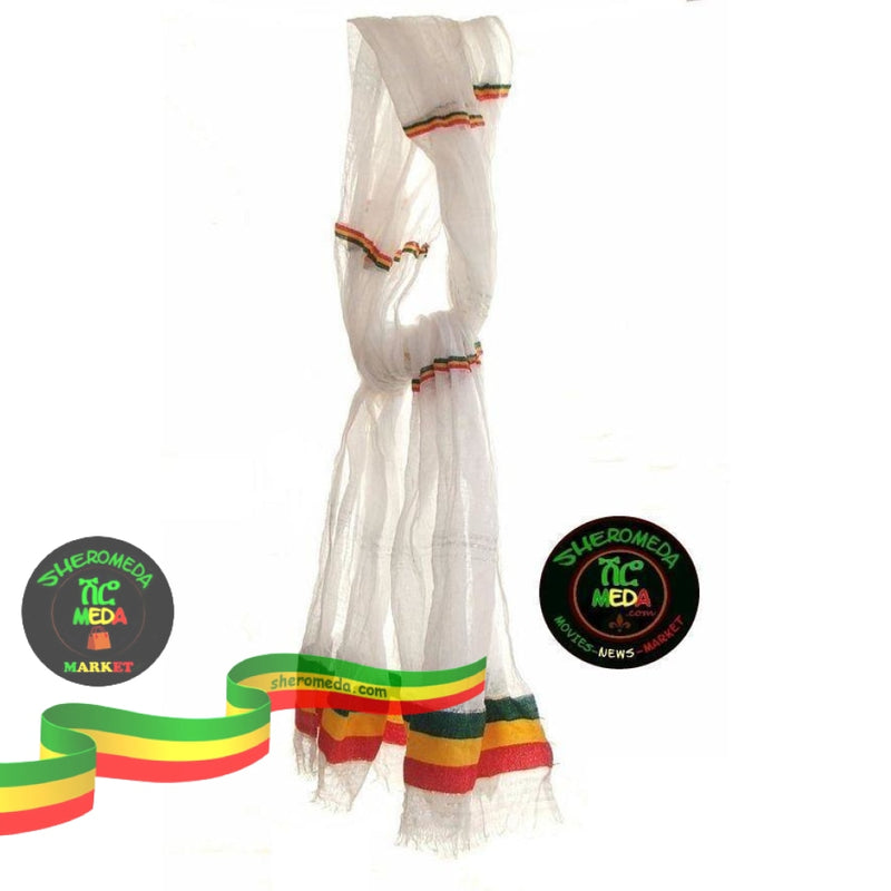 Ethiopian flag scarf Textile Sheromeda.com 