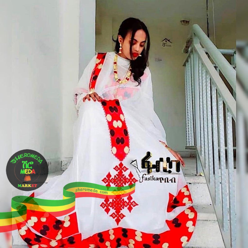 Flash red dress style Official FasikaTibeb, Haya hulet, Addis Ababa 