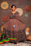 Full Brown Shifon Africanclothing