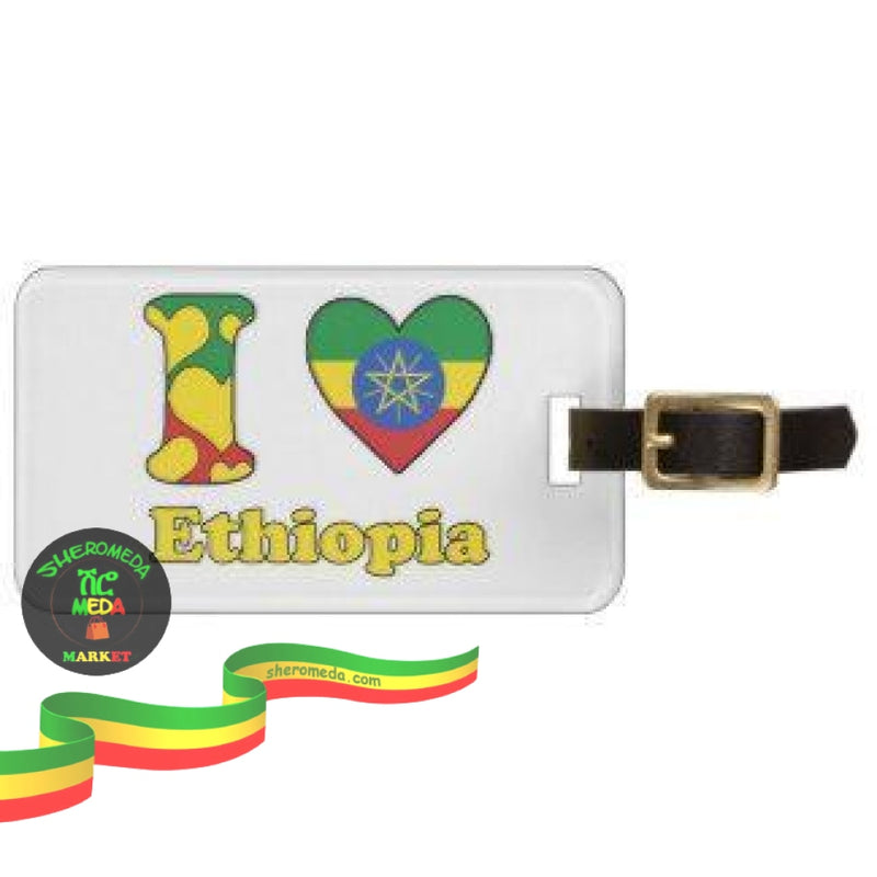 I Love Ethiopia Bag Tag Luggage Tag