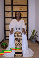 Indulgence Stylish Motif White Dress