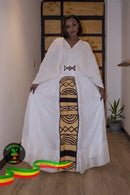 Indulgence Stylish Motif White Dress