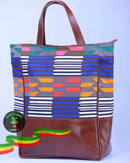 Leather Brown Blue Style Bag