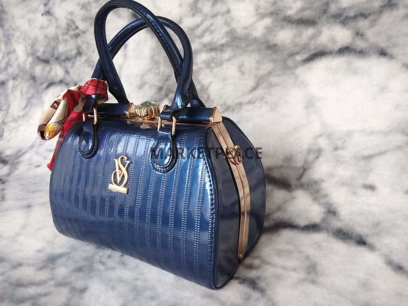 Navy Blue Clutch-Style Handbag Marketplace