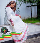 New Year Pink Dress By Zufan Tibeb