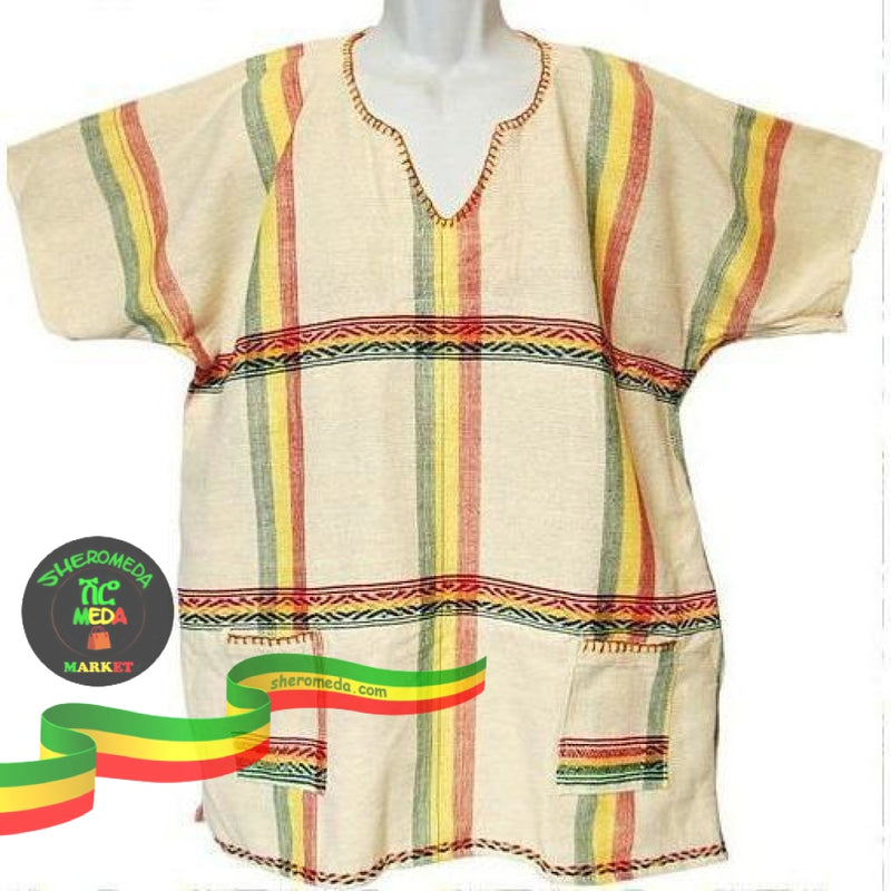Nifas Silk Ethiopia Colours Summer Shirt Traditional