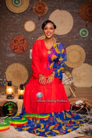 Red Blue Style Africanclothing Shifon