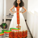 Red meskel dress by Selam Selam Tekie clothing, Atlas graze plaza, Addis Ababa 