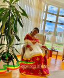 Red Meskel Style Dress By Richo
