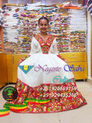 Red Mixed Negest Style Dress