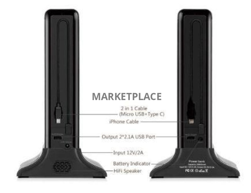 Table Top Menu With Mobile Charges Marketplace