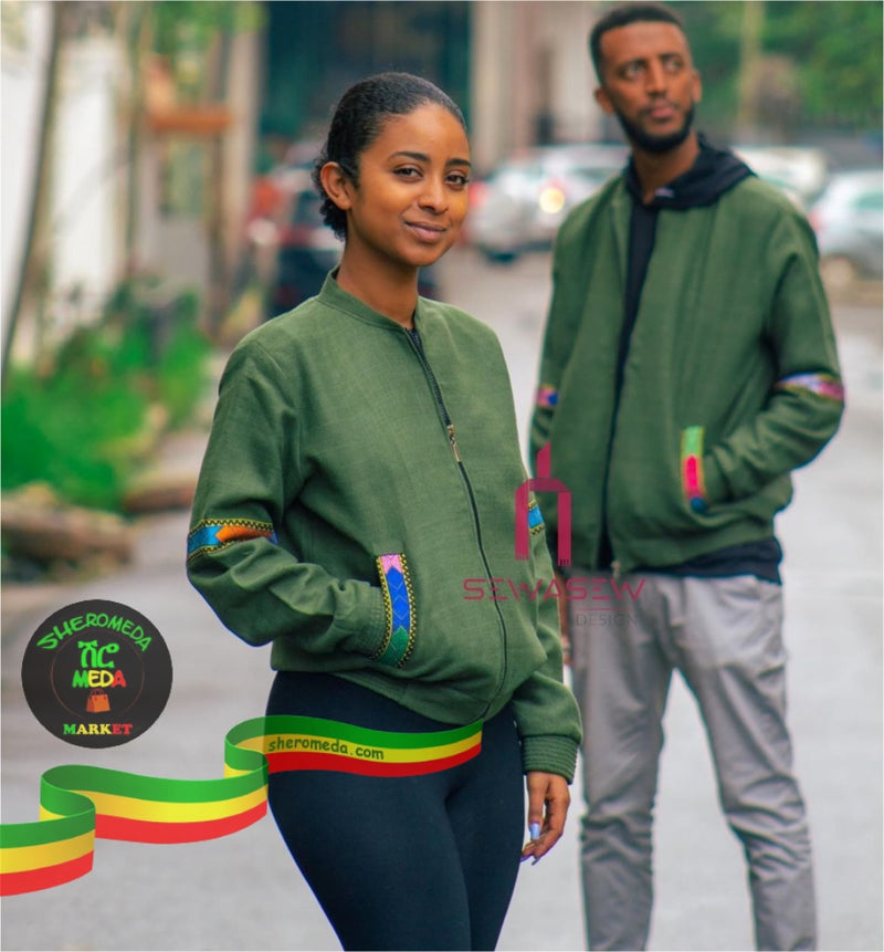 Traditional Green Gojam Style Jacket (Unisex) Life Jackets