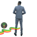 Traditional Slim Fit Two Piece Suit Silver